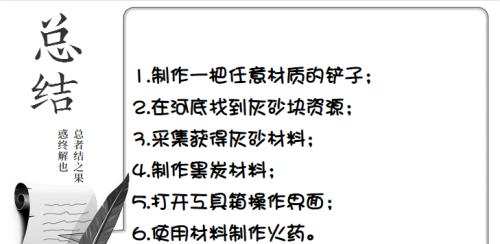 迷你世界中黑炭的制作方法是什么？用途有哪些？
